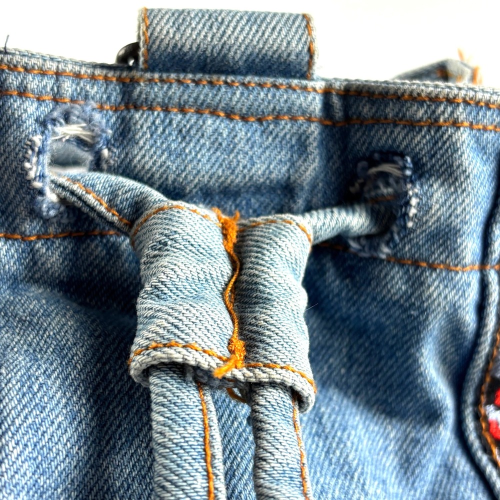 Shane Denim Drawstring Backpack Bag Boho Festival… - image 5